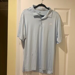 Adidas Blue Polo Shirt Lightweight Breathable